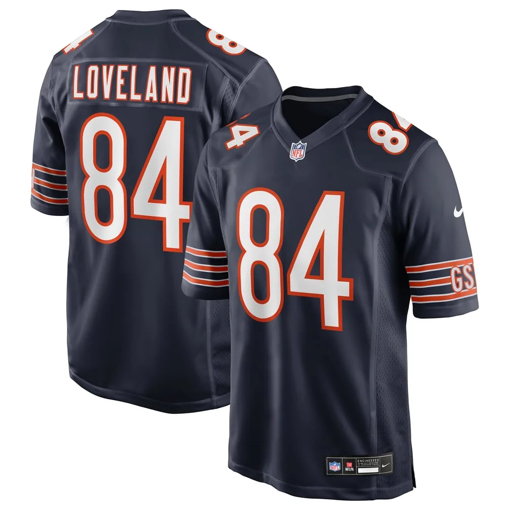 Mens Chicago Bears Colston Loveland Nike Navy Team Game Jersey