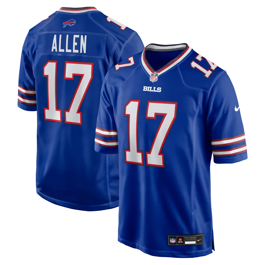 Mens Buffalo Bills Josh Allen Nike Royal Team Game Player Jersey